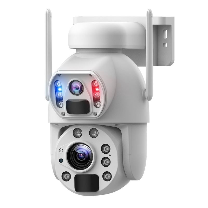 WIFI HD 10X Zoom Солнечный датчик движения Камера наружного 6MP двойного объектива